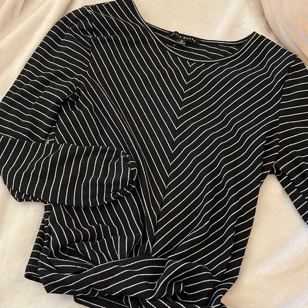 Black striped long sleeve